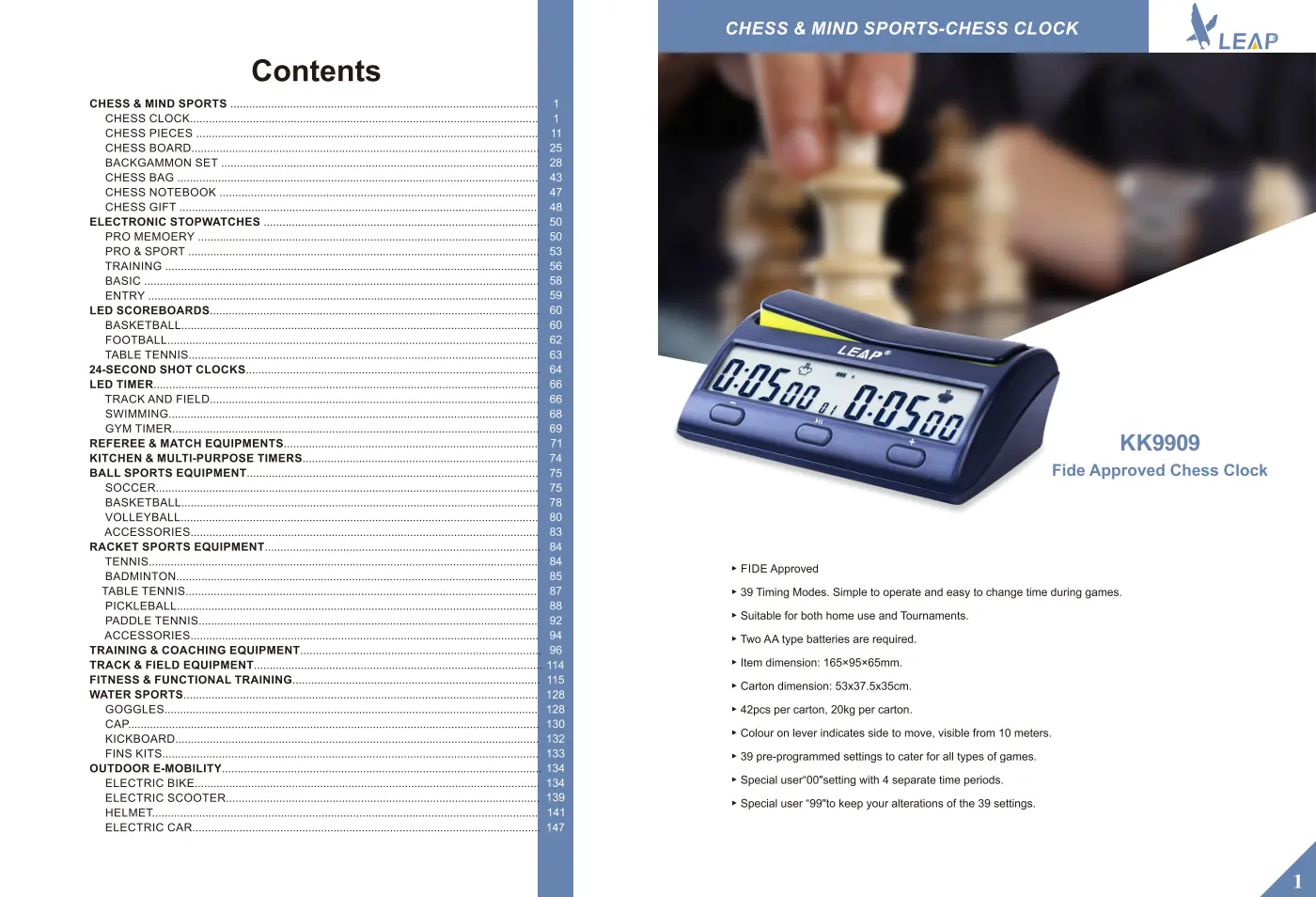 Chess Clocks · Catalogue sheet 1