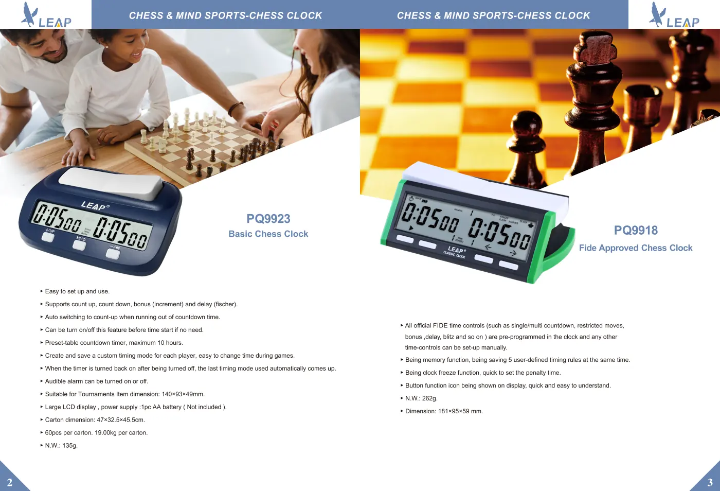 Chess Clocks · Catalogue sheet 2