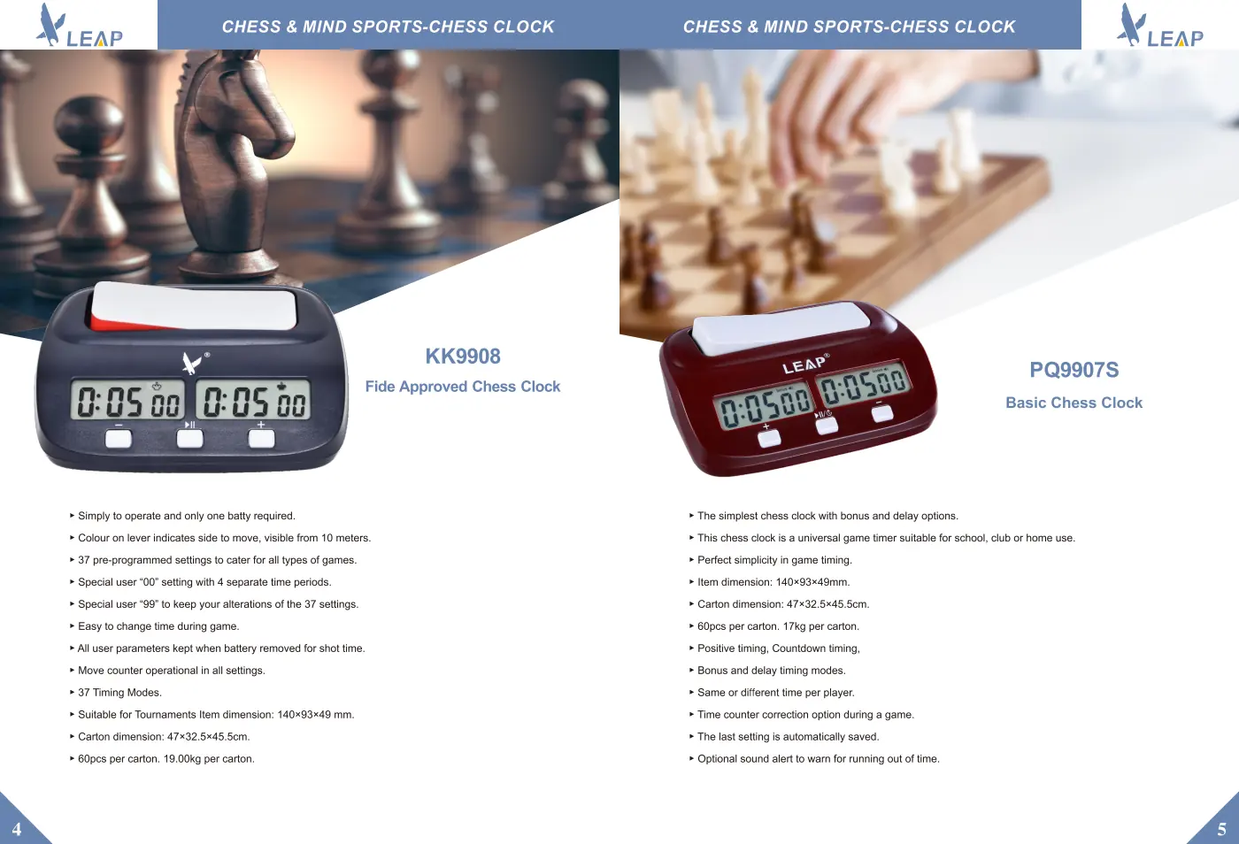 Chess Clocks · Catalogue sheet 3