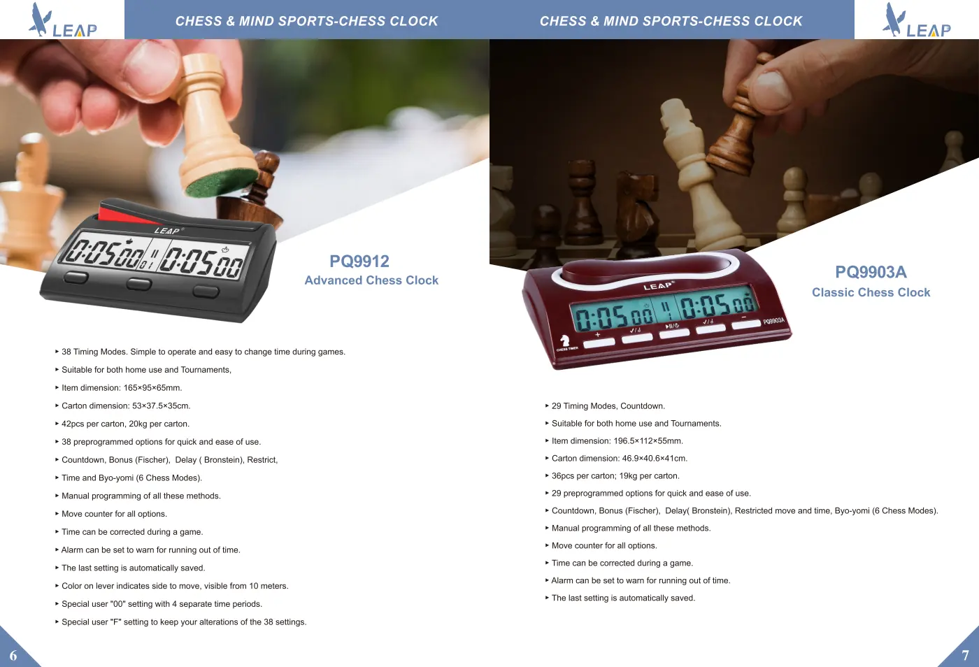 Chess Clocks · Catalogue sheet 4