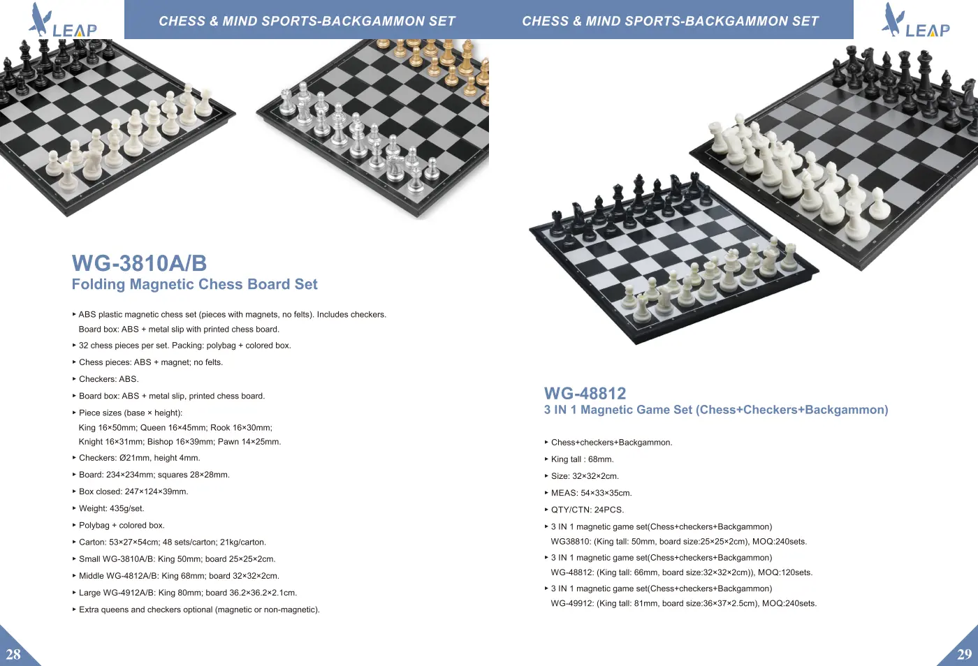Backgammon & Board Games · Catalogue sheet 1