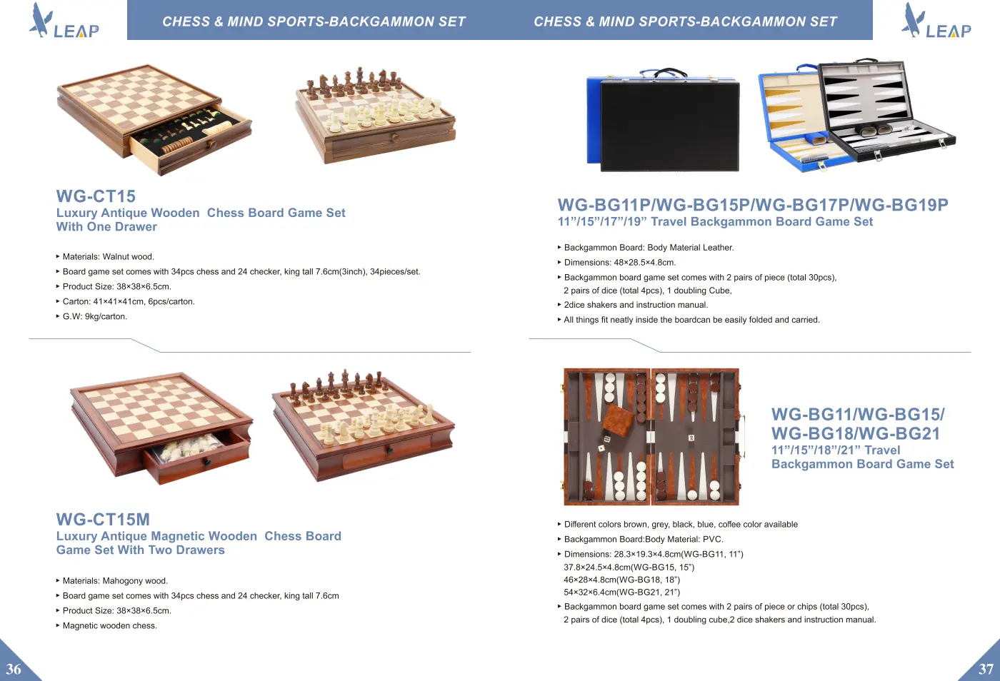 Backgammon & Board Games · Catalogue sheet 5