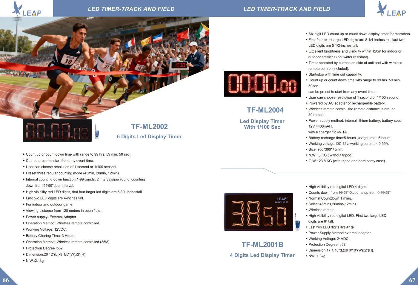 Scoreboards & Event Timers · Catalogue sheet 4