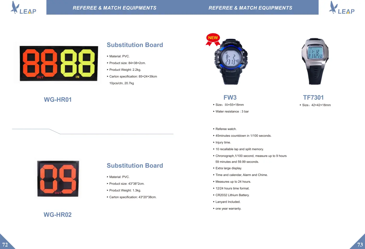 Scoreboards & Event Timers · Catalogue sheet 7