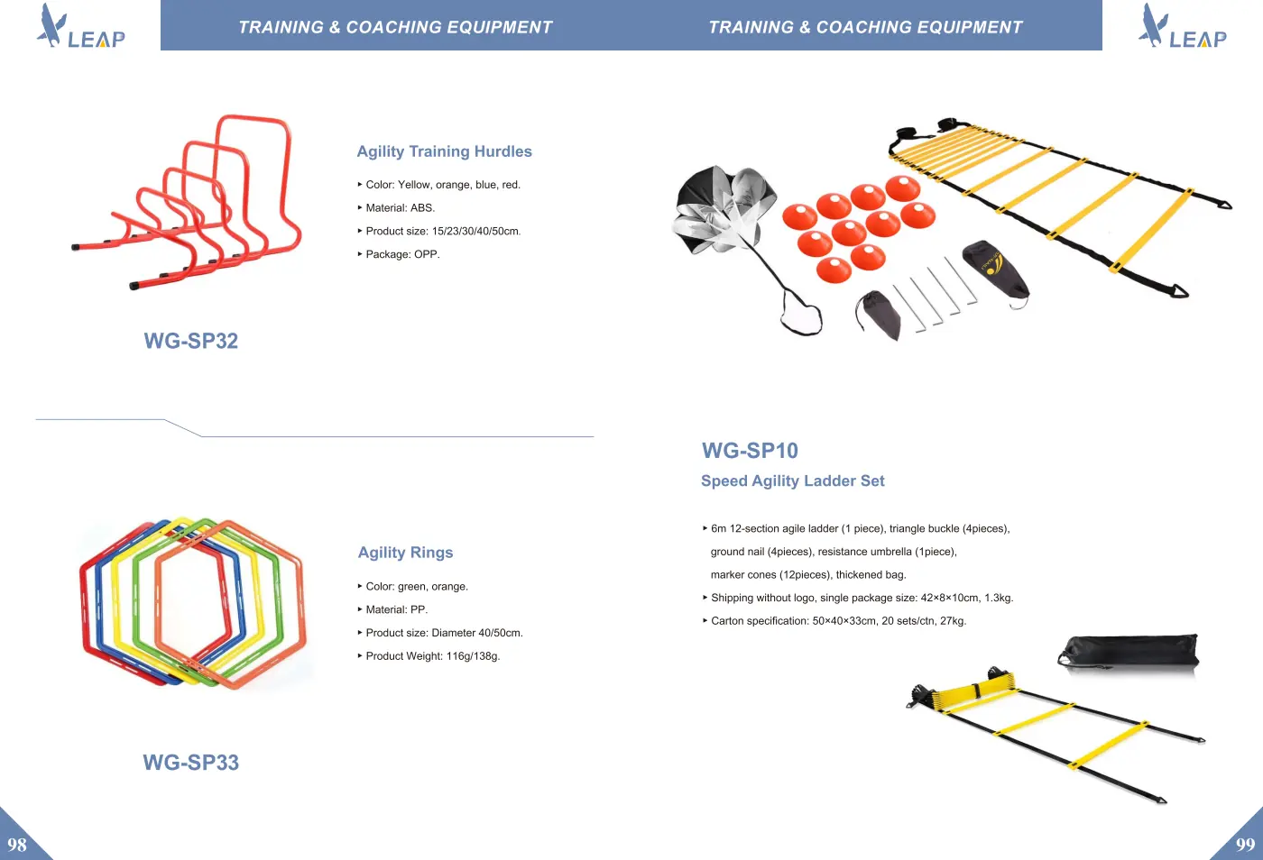 Training & Coaching Equipment · Catalogue sheet 2