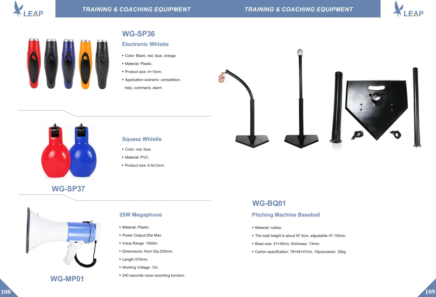 Training & Coaching Equipment · Catalogue sheet 7