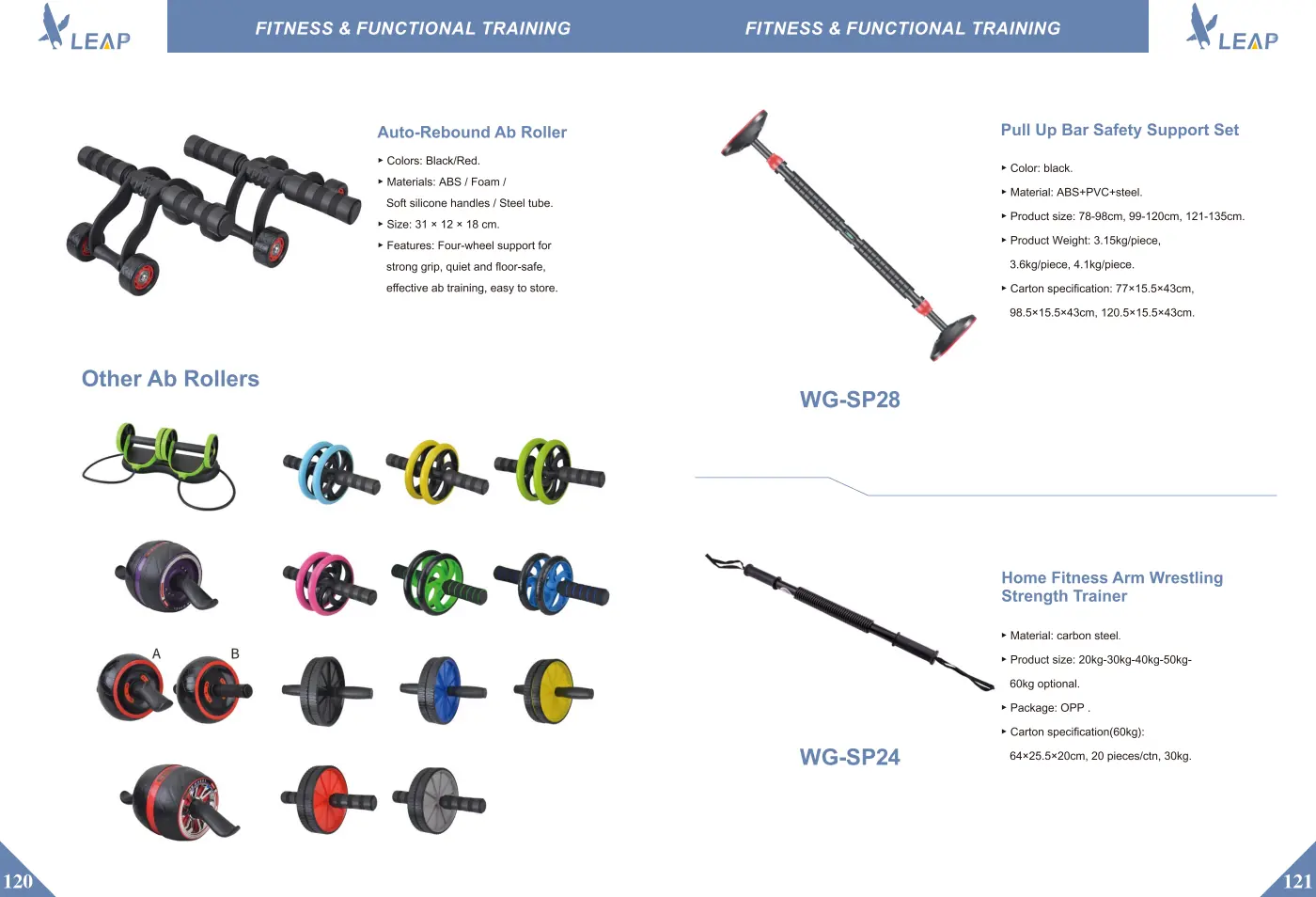 Fitness & Functional Training · Catalogue sheet 4