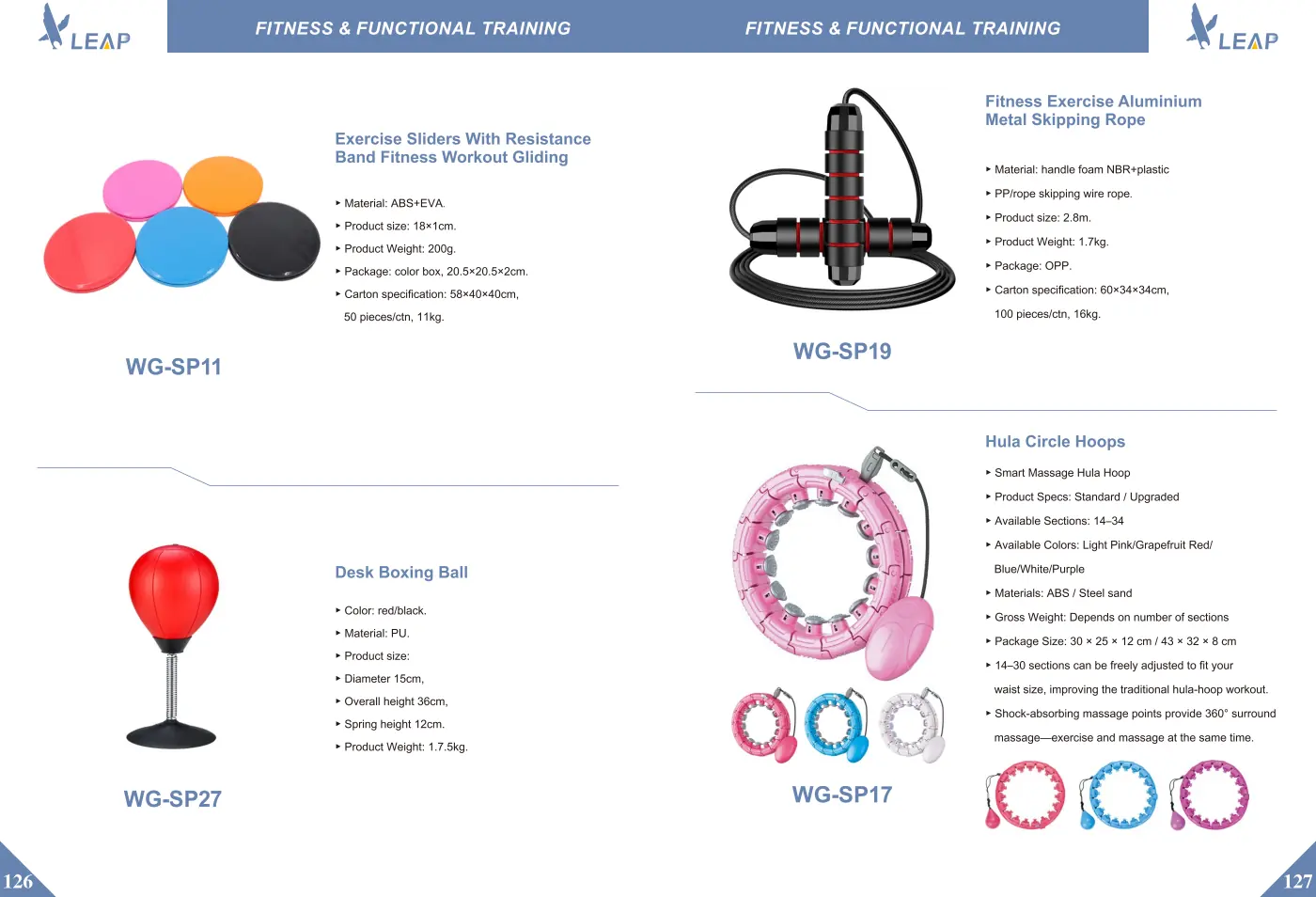 Fitness & Functional Training · Catalogue sheet 7