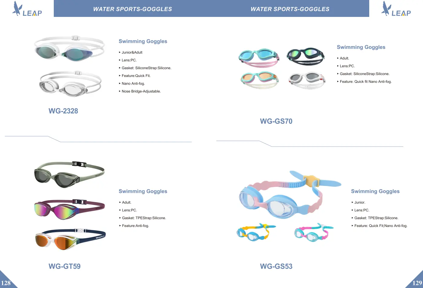 Water Sports · Catalogue sheet 1