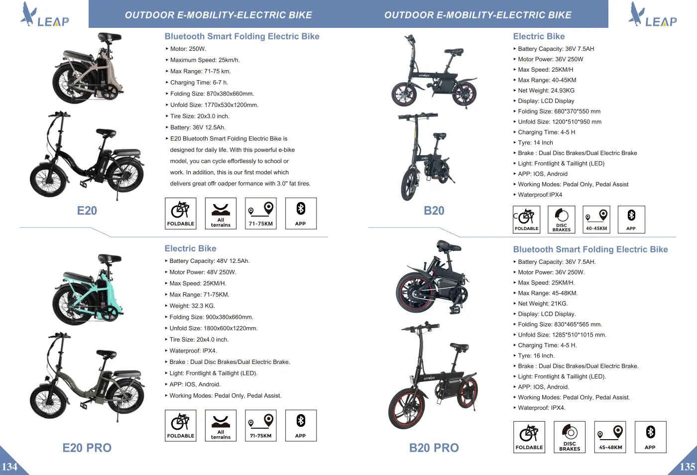 Outdoor E-Mobility · Catalogue sheet 1