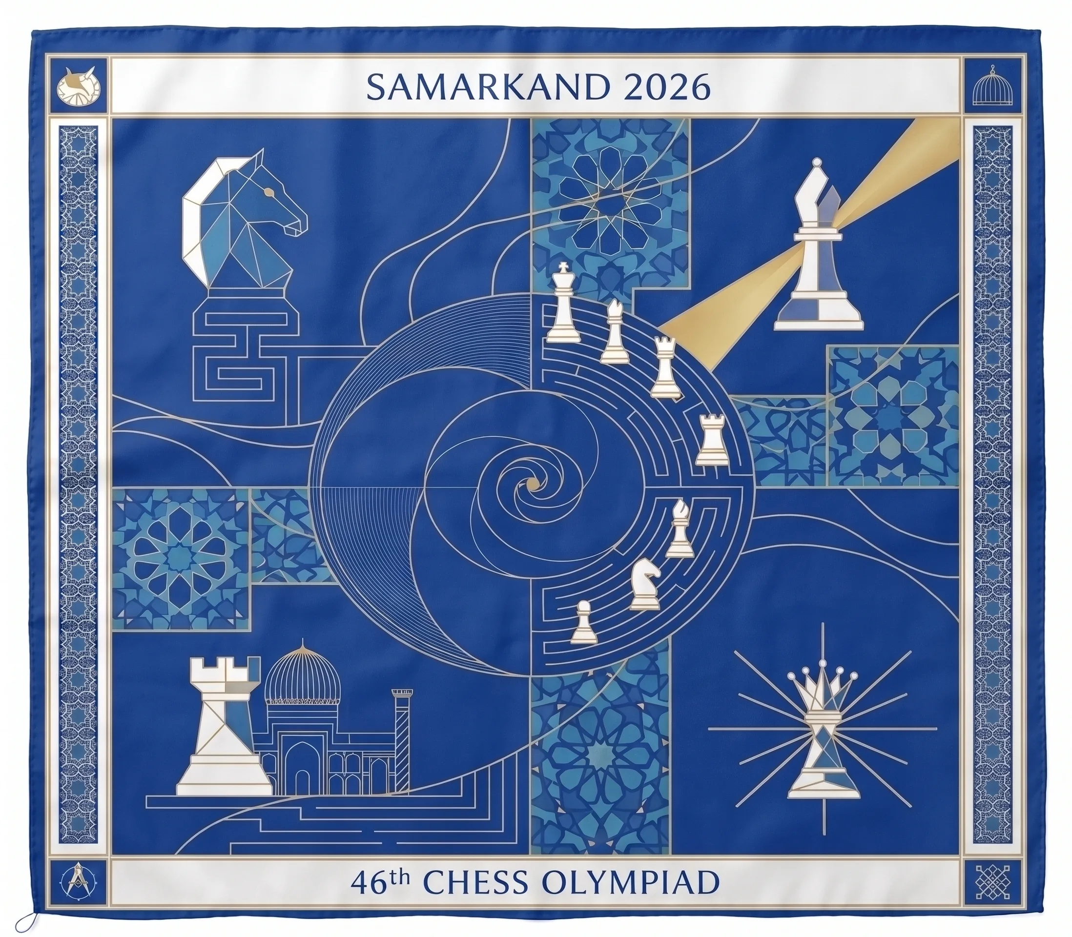 Chess Square Scarf